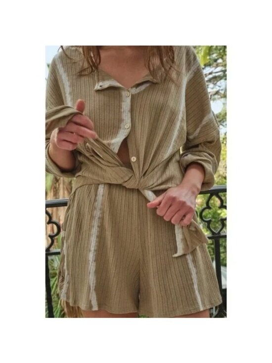 Free People Tops - Free People Intimately NWT Little Dream Sleep Top Sage Combo S *MISSING BUTTON*
